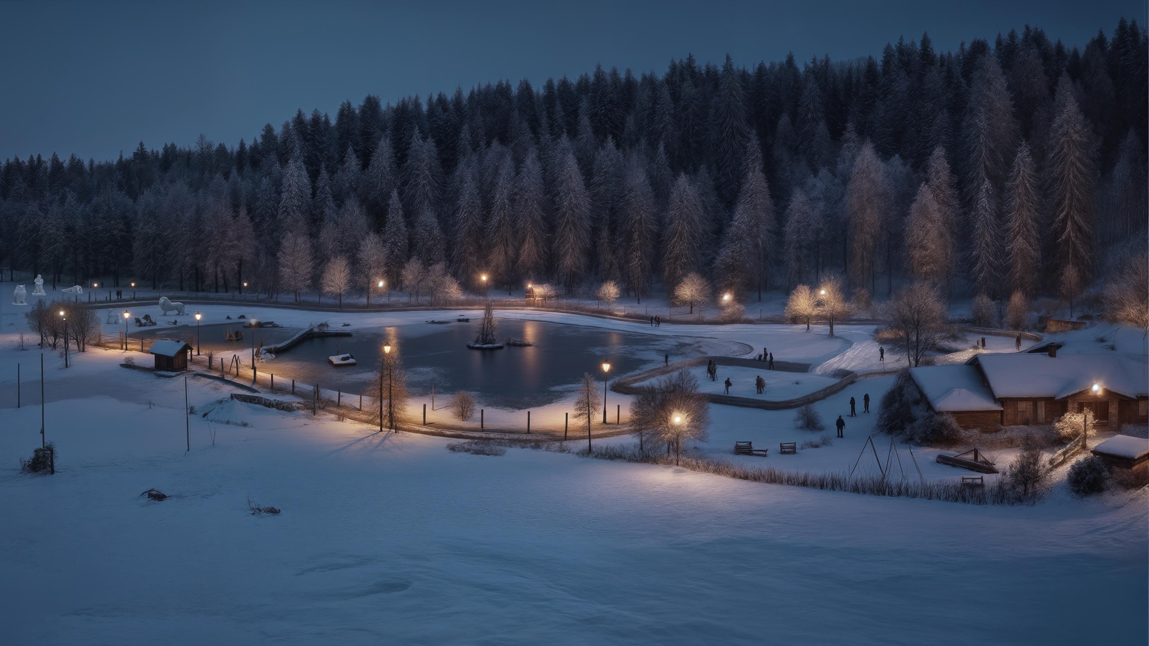 Ice Park Ötztal am Abend