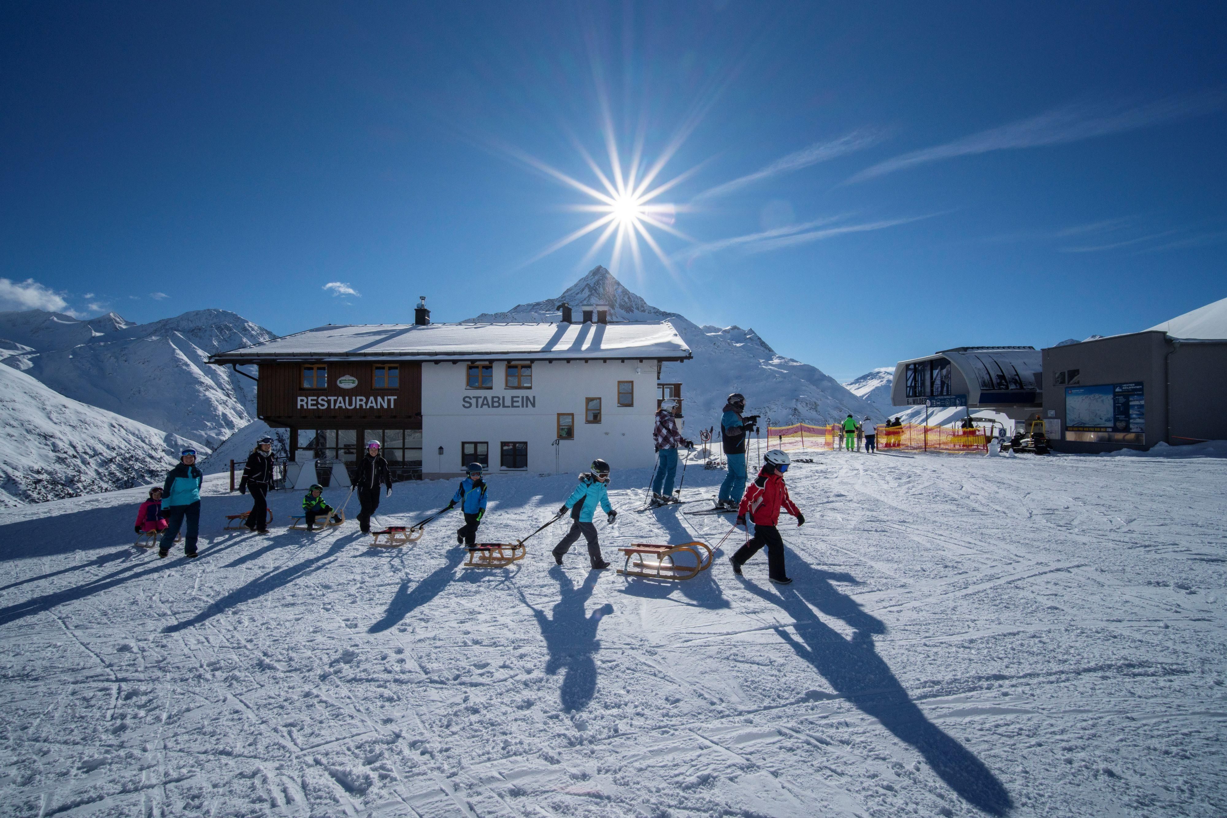Rodeln im Skigebiet Vent