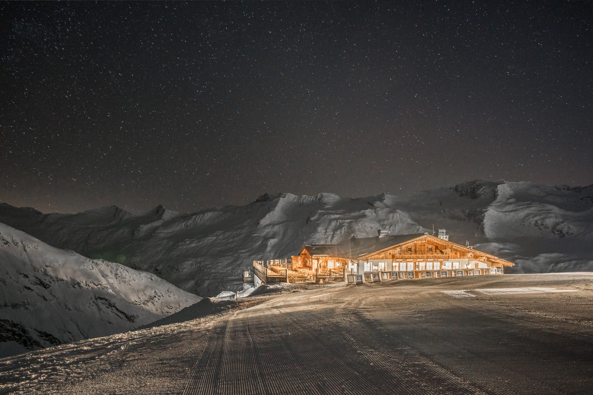 Hohe Mut Alm Terrasse Winter