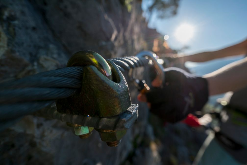 Übungs-Klettersteig am Piburger See