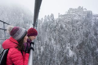 Highline Reutte Winter Landschaft