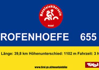 Tourenbeschilderung Sölden Mountainbiken Rofenhöfe