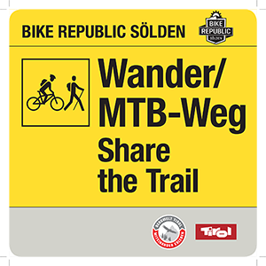 Ötztal Trail Beschilderung Wegweiser