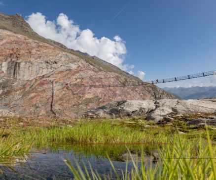 Ötztal, Obergurgl-Hochgurgl, Piccard Brücke, Gurgler Ferner, Hängebrücke, Summer