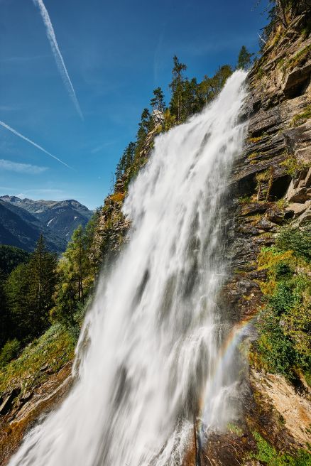Stuibenfall Waterfall Umhausen Landscape Panorama
