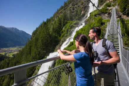 Stuibenfall Waterfall Umhausen Hiking Panorama