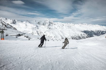Skifahren in Gurgl, Pärchen