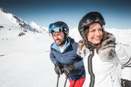 Ötztal, Hochgurgl, Skiing, Ski area, Couple, Winter