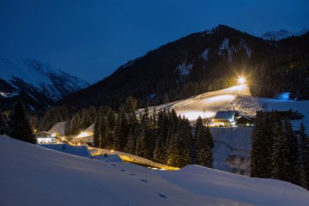 Ochsengarten Winter Landscape Ötztal Night
