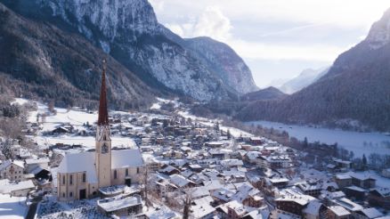 Oetz Village Winter Panorama 