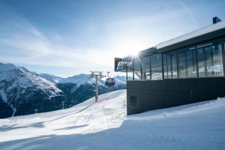 Winter Sölden Skigebiet Panorama Landschaft