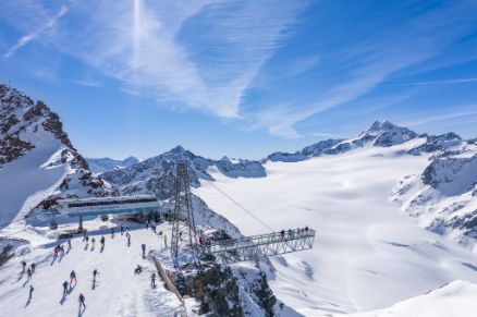 Sölden Tiefenbachsteg BIG3 Panorama Skigebiet