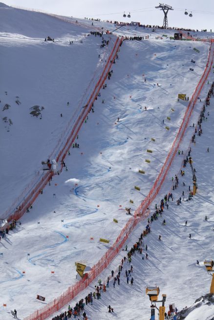 Skiweltcup Hang, steile Piste
