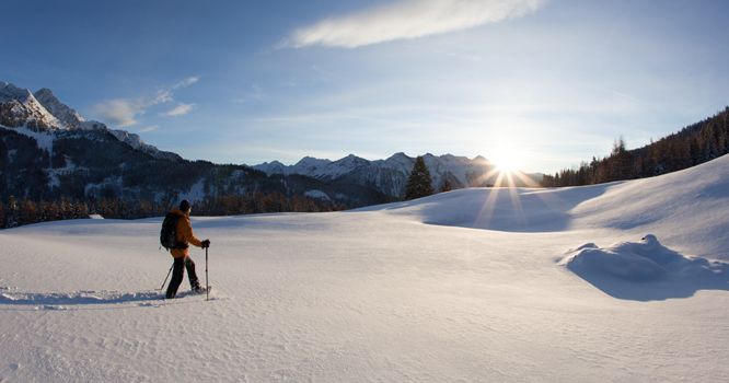 Snowshoe Hiking Ochsengarten Landscape