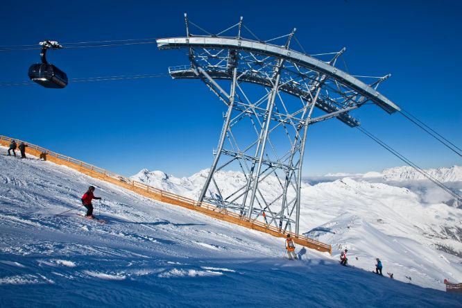 Gaislachkoglbahn Stütze Winter Sölden Skifahren