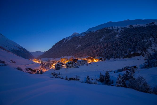 Vent village by night