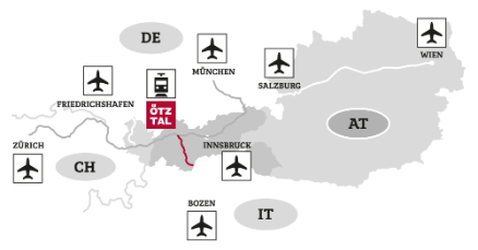 Lage  & Anreise Ötztal 